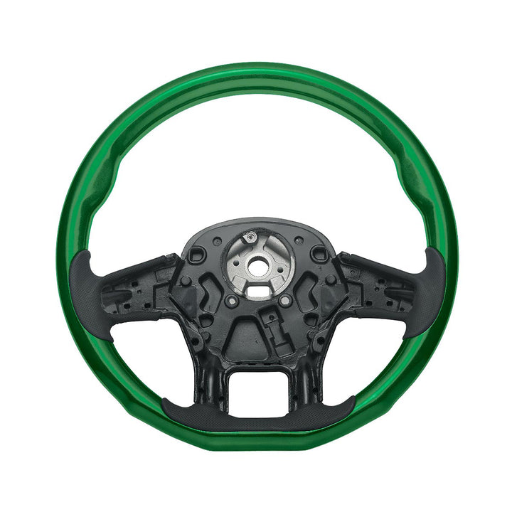 18" YourGrip Wood Candy Color Steering Wheel For 2012-2021 PB 579 &amp; 2013-2021 KW T680 - Emerald Green