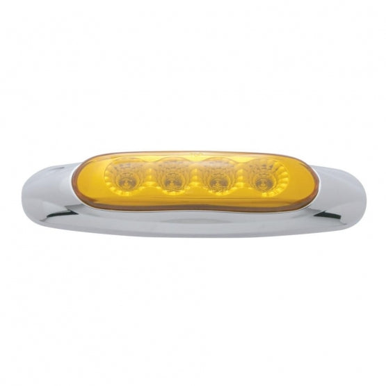 4 LED Reflector Light (Clearance/Marker) - Amber LED/Amber Lens (Bulk)