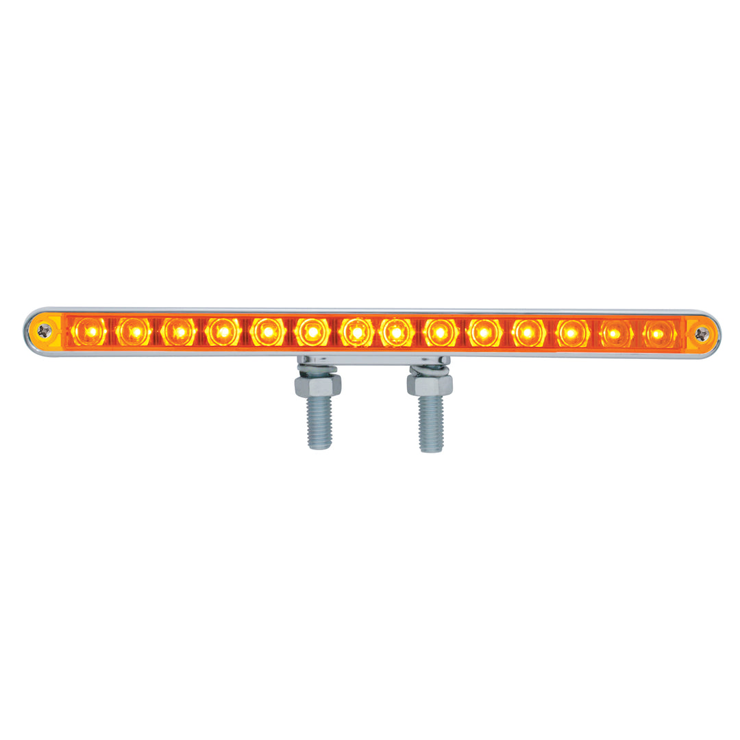 28 LED 12" Double Face Light Bar - Amber &amp; Red LED/Amber &amp; Red Lens