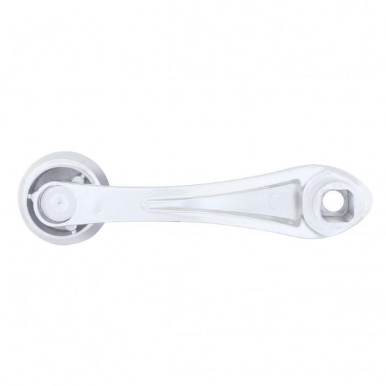 Chrome Die-Cast Window Crank With 16 - Spline 7/16” OD Adapter - Indented