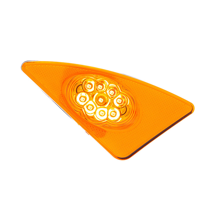 9 LED Competition Series Fender Light For 2007-2017 Kenworth T660 (Passenger) - Amber LED/Lens