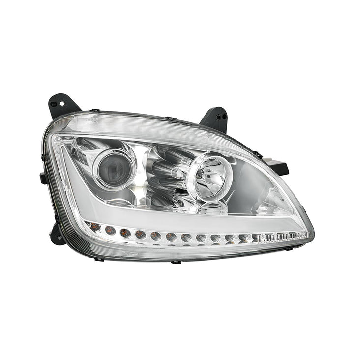 Chrome Projection Headlight With LED Position Light &amp; Sequential Signal For 2012-2021 Peterbilt 579 - Passenger