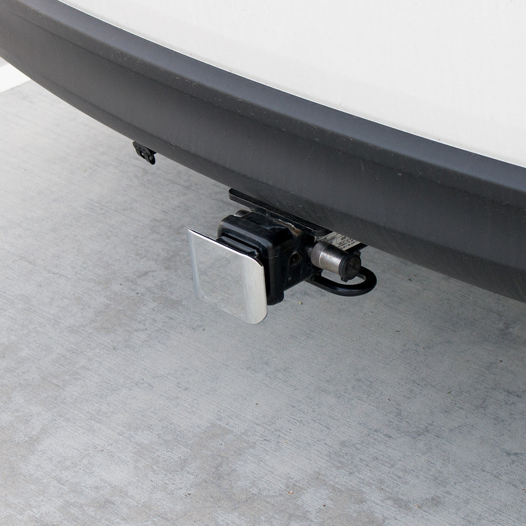 Chrome Plastic Hitch Cover For 2" x 2" Trailer Hitch Receivers