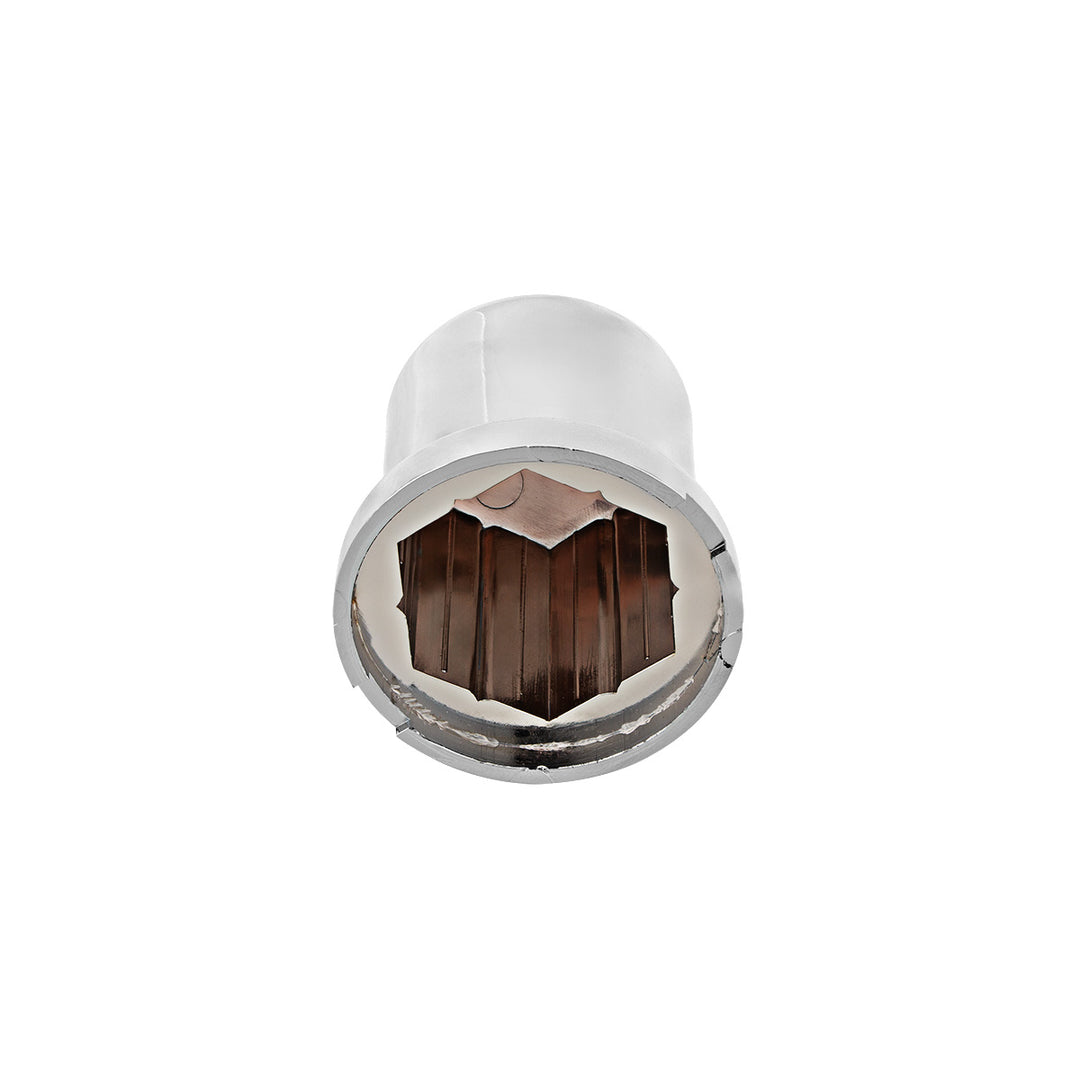 30mm X 1-7/8" Chrome Plastic Pointed Nut Cover - Push-On