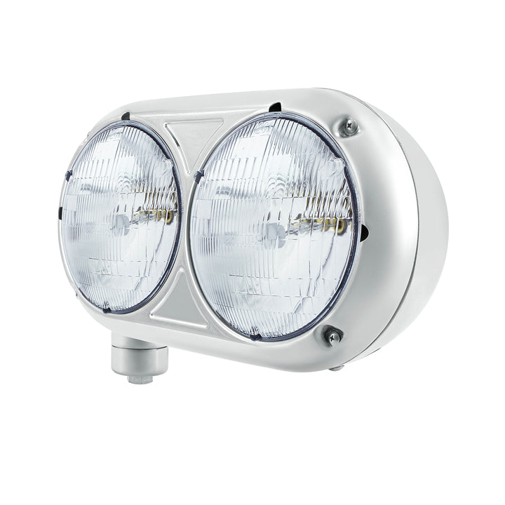 Headlight Assembly With Halogen Bulbs &amp; 304 Stainless Steel Housing For Peterbilt 359 - Driver