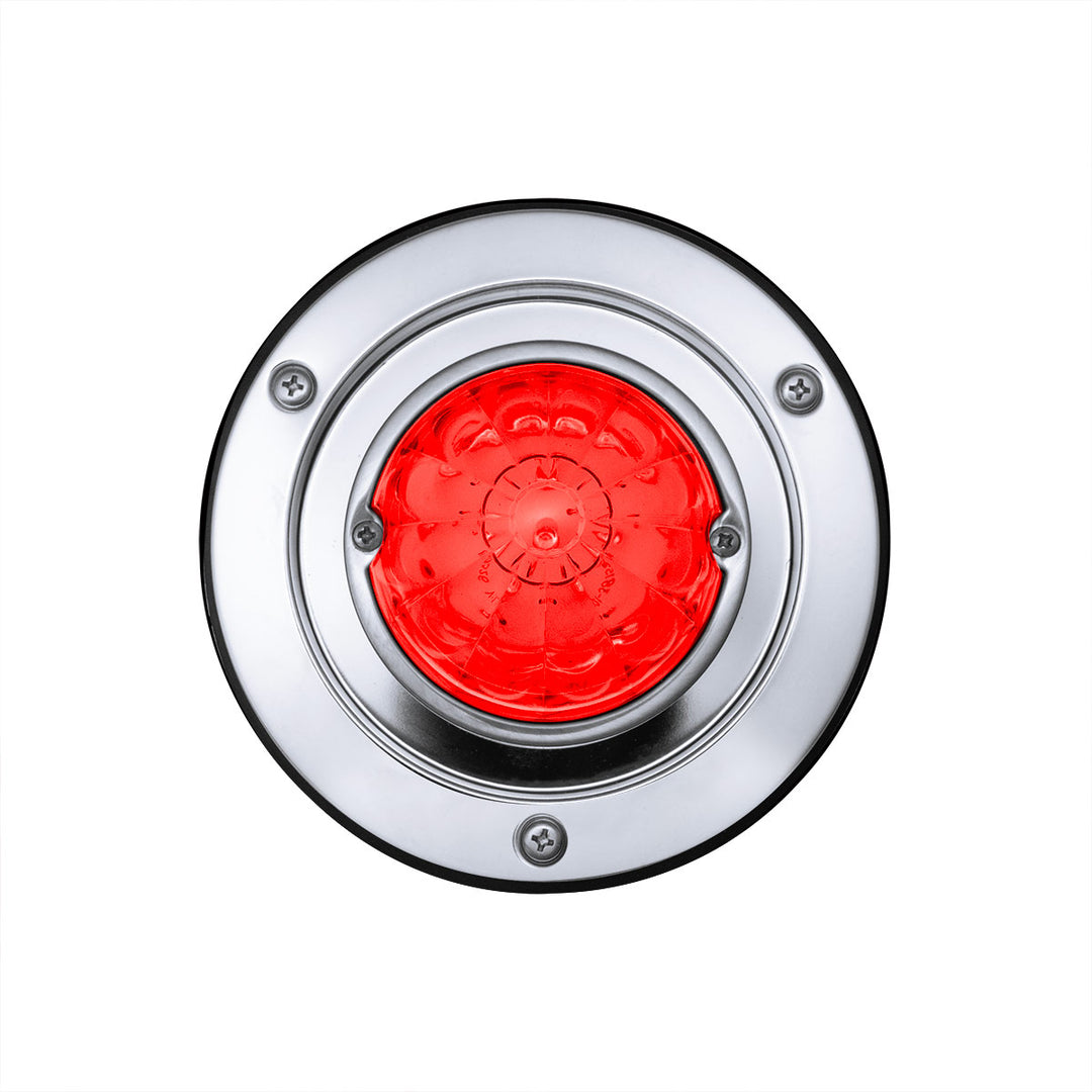 17 LED Dual Function Watermelon Light Sleeper Bunk Kit With 304 Stainless Steel Bezel - Red LED/Red Lens