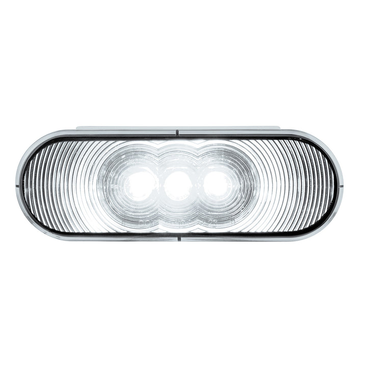 6 LED 6" Oval Light (Back-Up) - White LED/Clear Lens