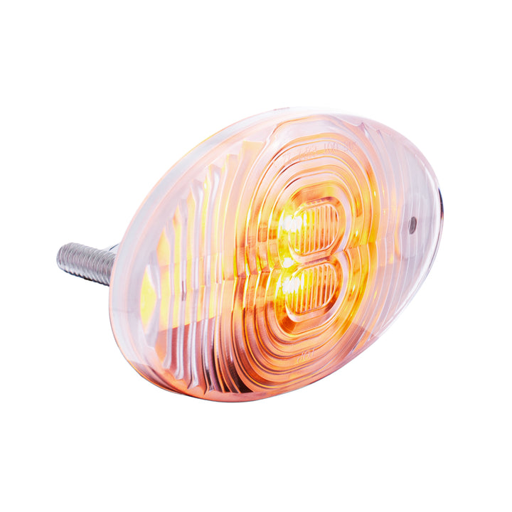 4 LED Fender Turn Signal Light For Freightliner M2 - Amber LED/Clear Lens