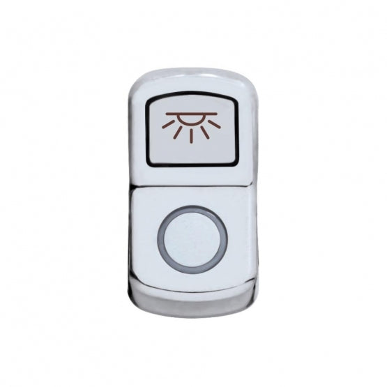 "Cab Light" Chrome Rocker Switch Cover - Plain