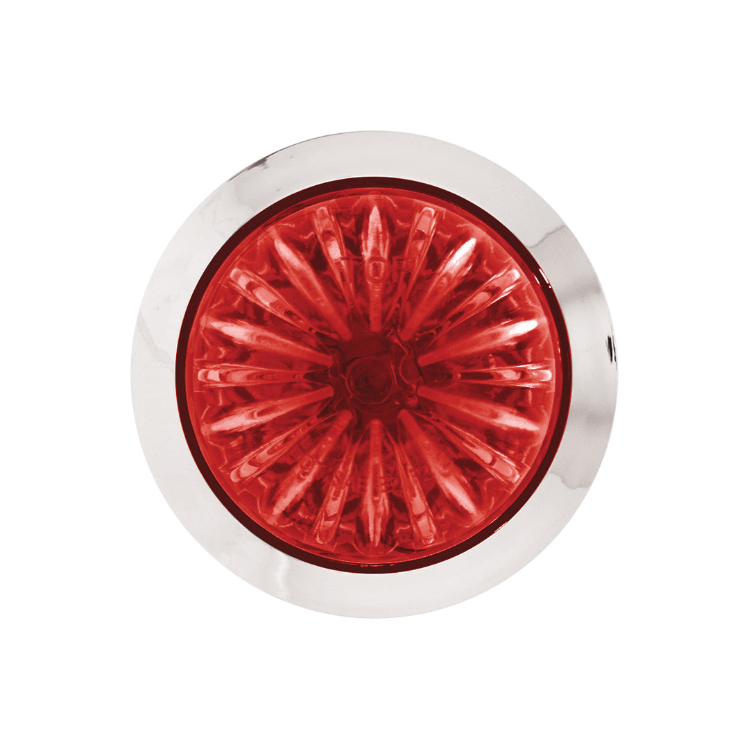 2 LED Dual Function 1-1/8" Watermelon Light (Clearance/Marker) - Red LED/Red Lens