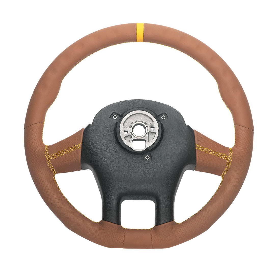18" YourGrip GT PRO Leather Steering Wheel For 2012-2021 Peterbilt 579 &amp; 2013-2021 Kenworth T680 - Brown