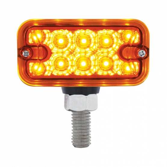 20 LED Dual Function Reflector Double Face Light - T - Mount - Amber &amp; Red LED/Amber &amp; Red Lens