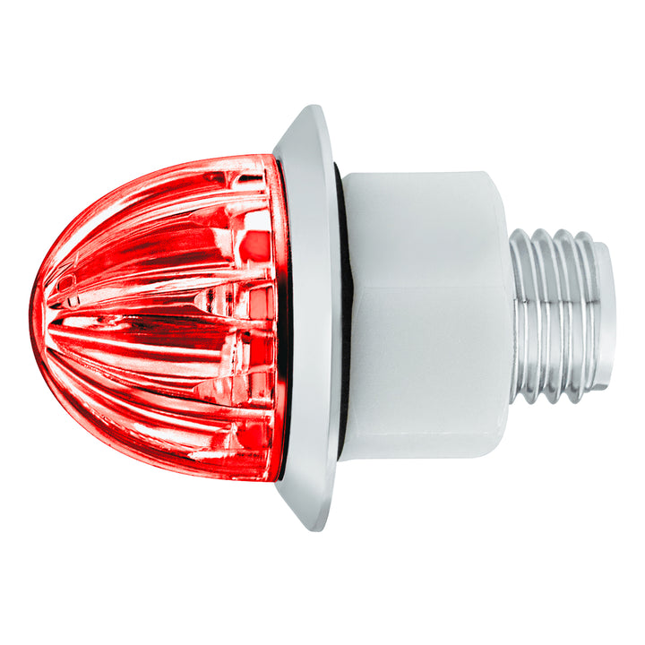 2 LED Dual Function 1-1/8" Watermelon Light (Clearance/Marker) - Red LED/Clear Lens