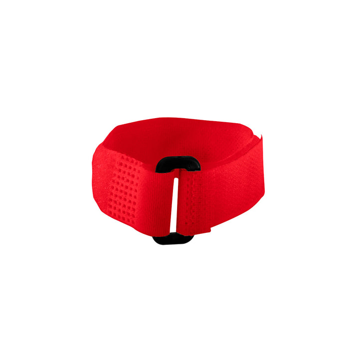 8" x 3/4" Red Hook &amp; Loop Velcro Strip - Tie Fasteners with Buckle (8-Pack)