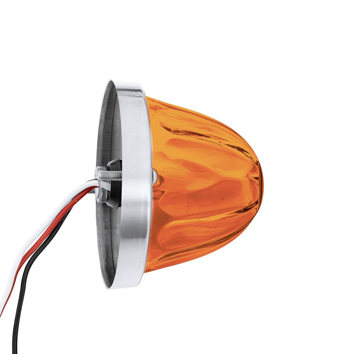 Glass Watermelon Light Kit With 4 LED Light - Amber LED/Amber Lens