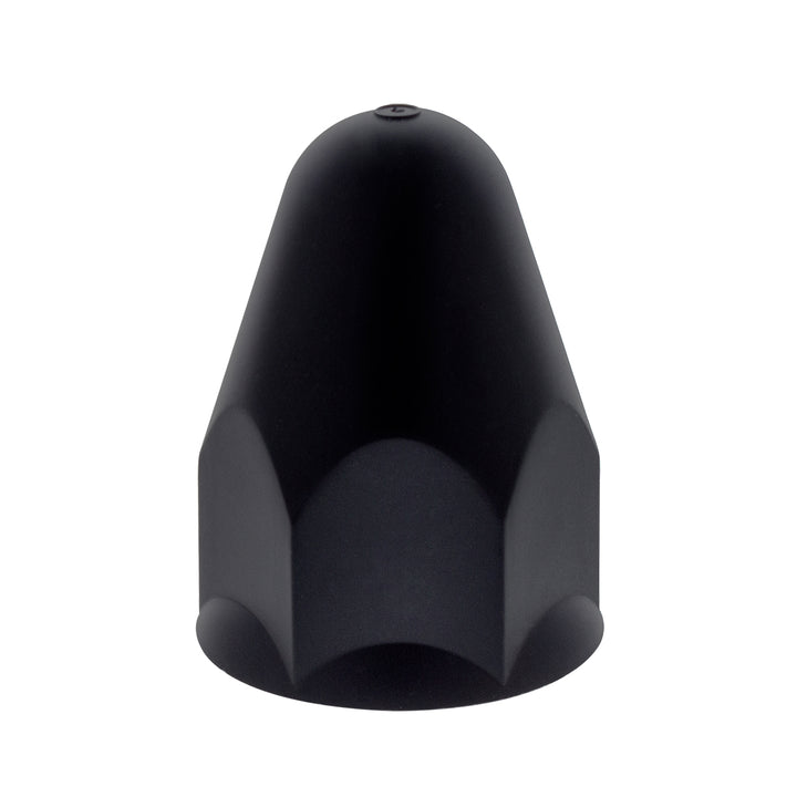 1-1/2" x 2-3/4" Matte Black Painted Plastic Bullet Nut Covers - Push-On (Bulk)