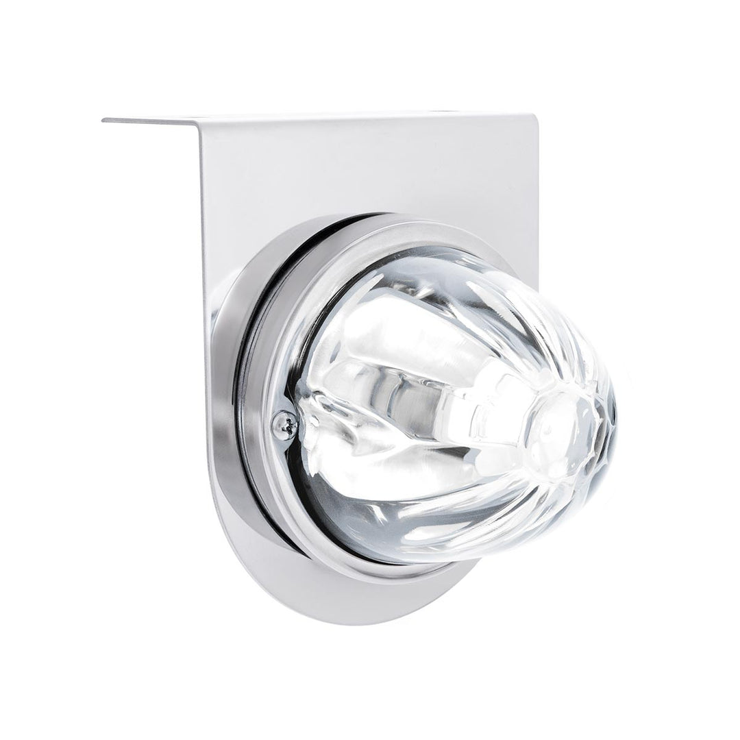 UltraBurst Glass Watermelon Light With Stainless Steel Light Bracket Kit - White LED/Clear Lens