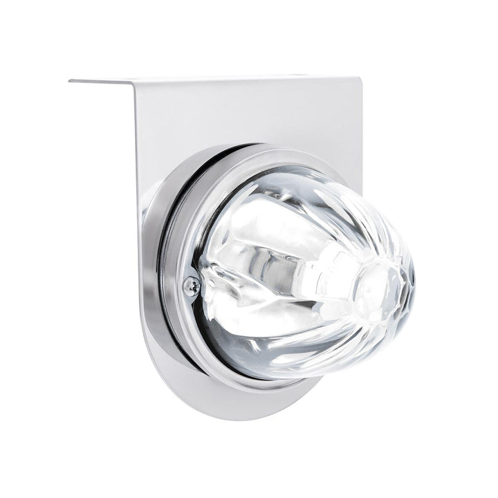 UltraBurst Glass Watermelon Light With Stainless Steel Light Bracket Kit - White LED/Clear Lens