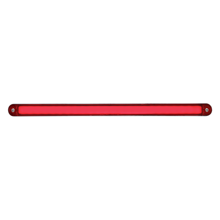 24 LED Dual Function 12" GloLight Bar With Bezel - Red LED/Red Lens