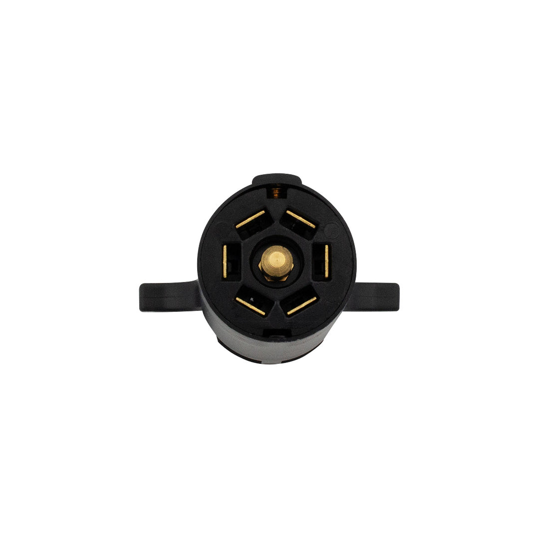 Round 7 - Way Female Connector - Flat Pin
