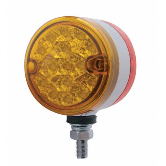 30 LED 3" Dual Function Reflector Double Face Light - Amber &amp; Red LED/Amber &amp; Red Lens