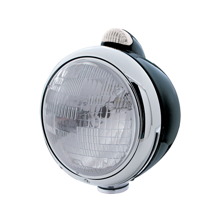 Black Guide 682-C Headlight H6024 &amp; Dual Mode LED Signal - Clear Lens