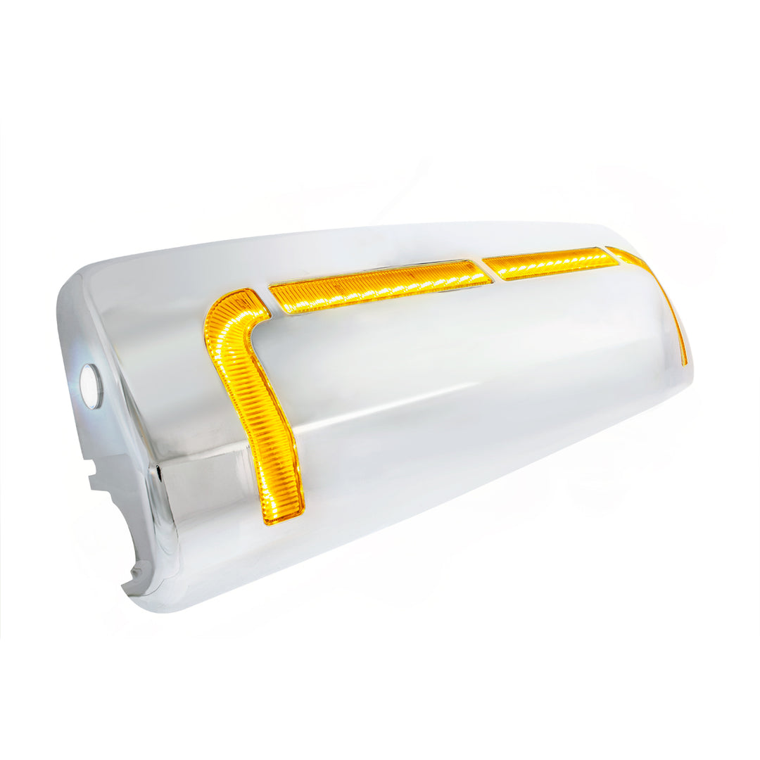 59 LED Chrome Mirror Cover With Sequential LED For 2012-2024 Volvo VNL - Passenger