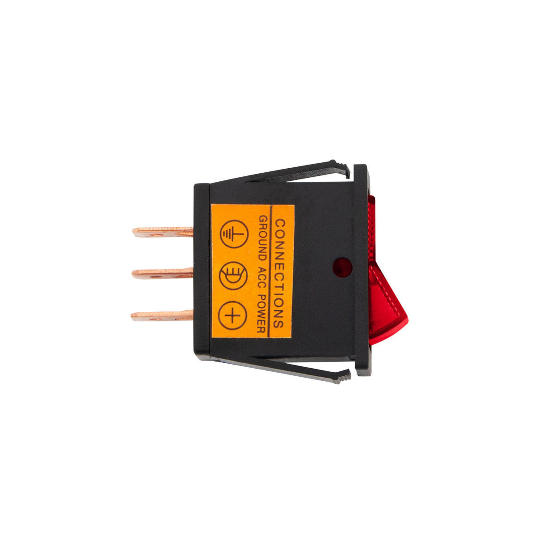 Red Illum Rocker 20 Amp 12V S.P.S.T. On/Off 1 Pc.