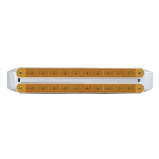 Dual 10 LED 9" Turn Signal Light Bars - Amber LED/Amber Lens