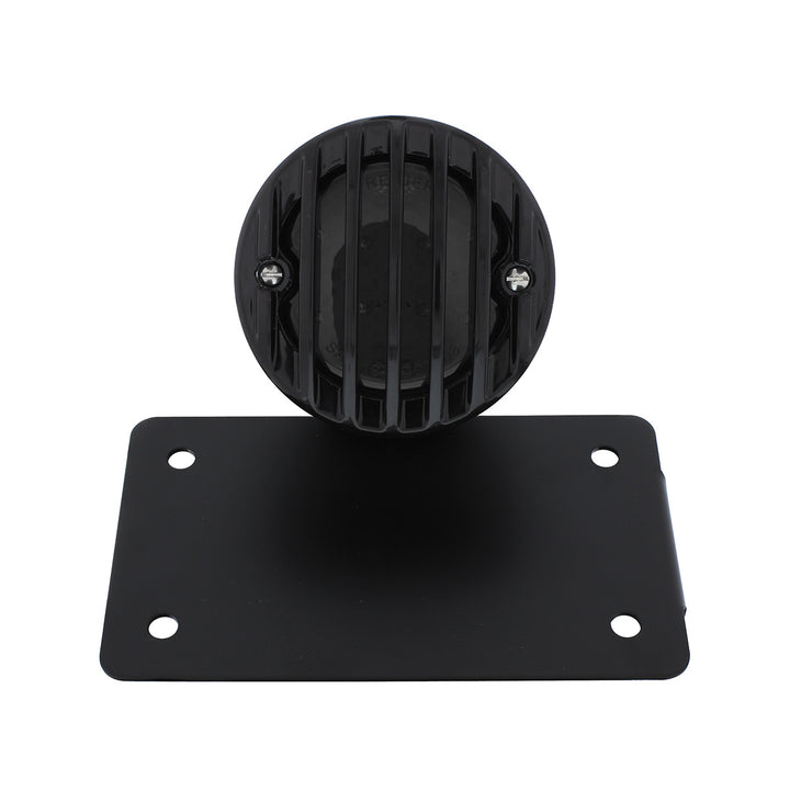 Motorcycle LED "Bobber" Style Horizontal Tail Light With Black Grille Bezel - Smoke Lens