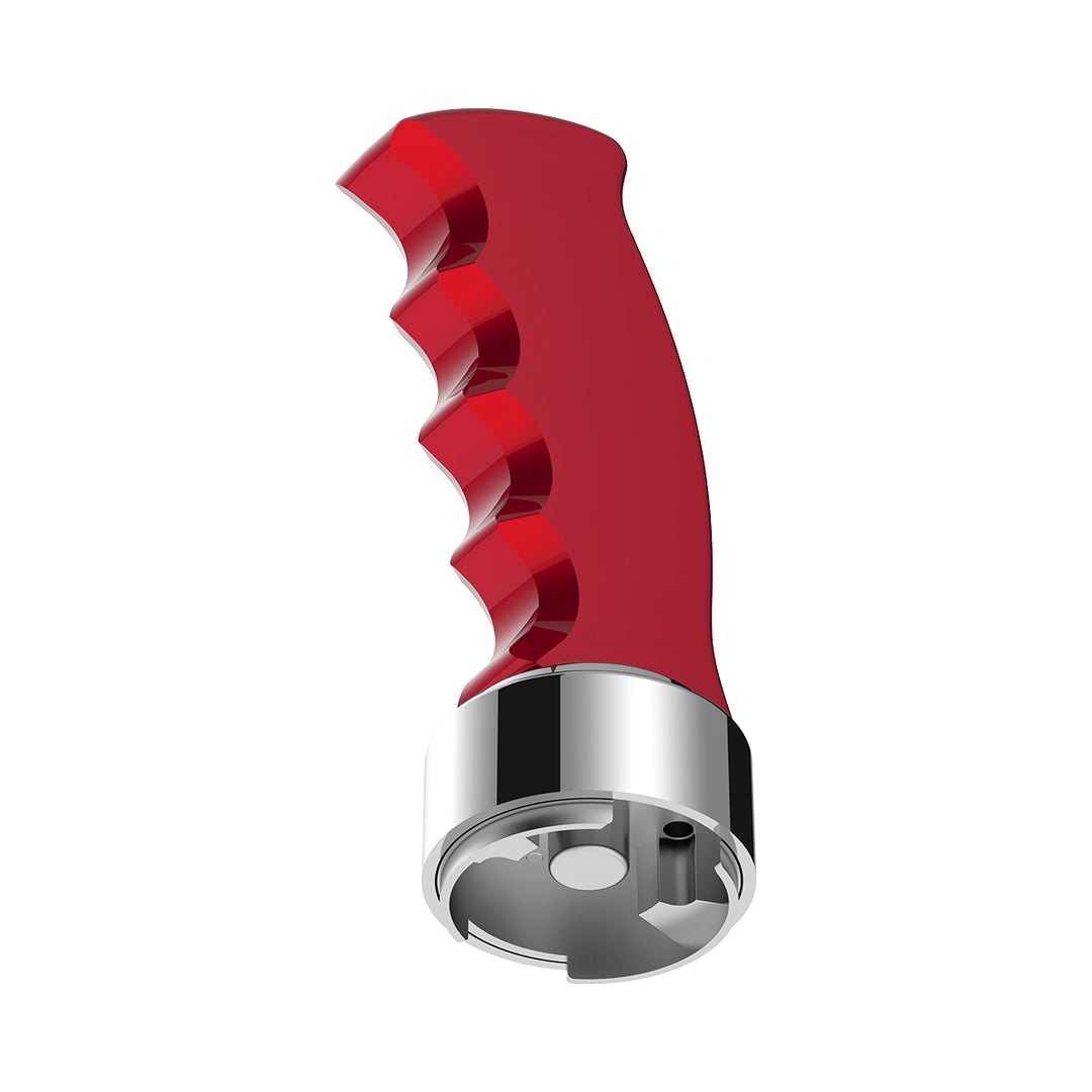 Thread-On Pistol Grip Gearshift Knob With Chrome 9/10 Speed Adapter - Candy Red