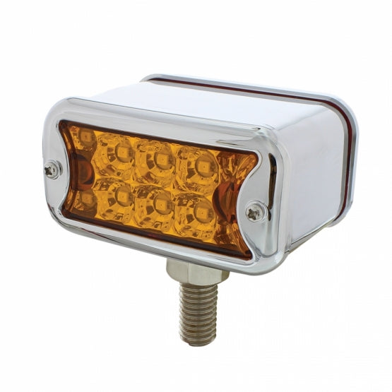 20 LED Dual Function Reflector Double Face Light With Bezel - T - Mount - Amber &amp; Red LED/Amber &amp; Red Lens