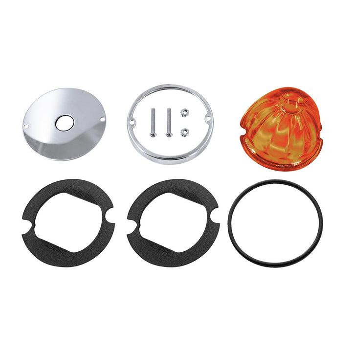Glass Watermelon Light Kit For 3/4" Mini Light - Dark Amber Lens