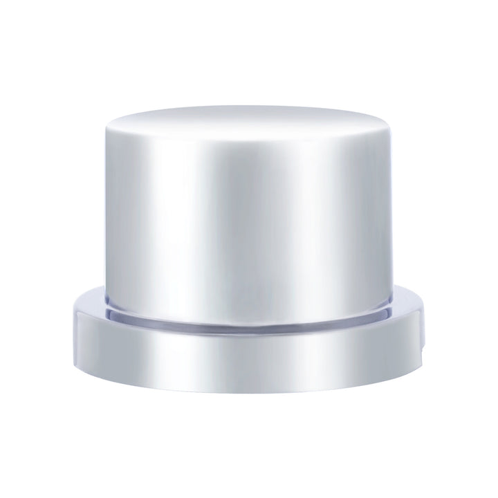 7/16" x 1/2" Chrome Plastic Flat Top Nut Cover - Push-On (Bulk)