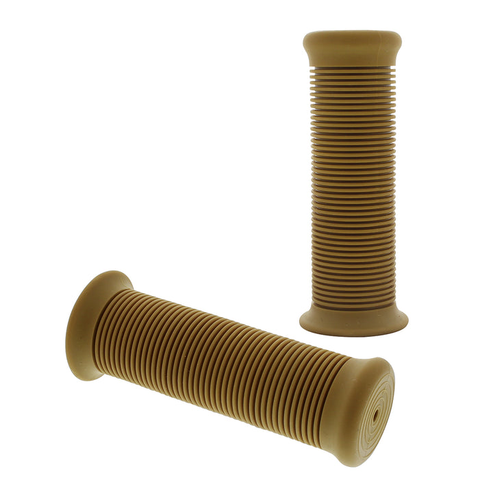Natural Color Motorcycle Rubber Grip Set - 7/8" or 1" (22/25mm) (Pair)