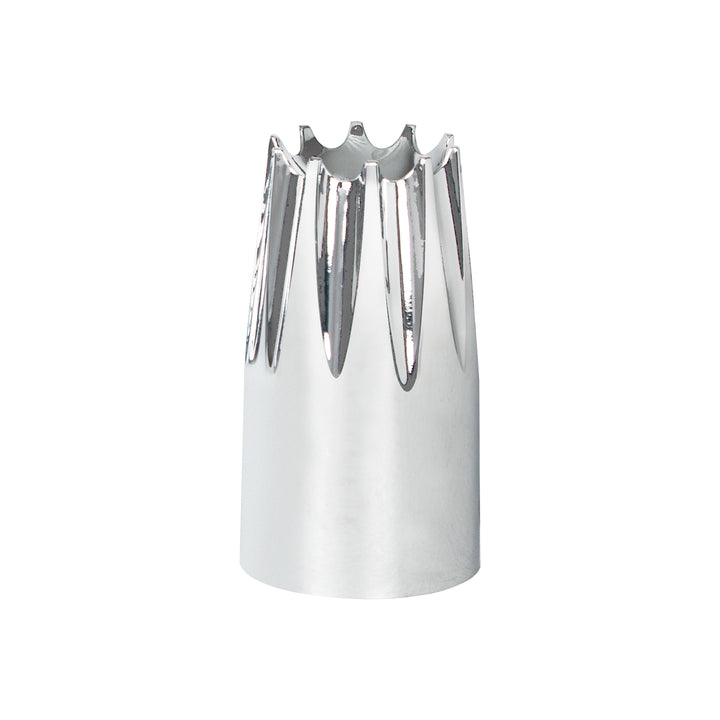 33mm x 3-3/4" Chrome Plastic Crown Nut Cover - Thread-On (Bulk)