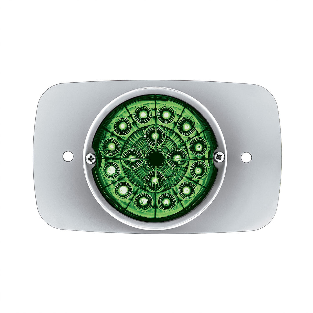 304 Stainless Steel Turn Signal Light Kit W/ 17 LED Double Fury Watermelon For 2008-2017 FL Cascadia - Amber &amp; Green LED