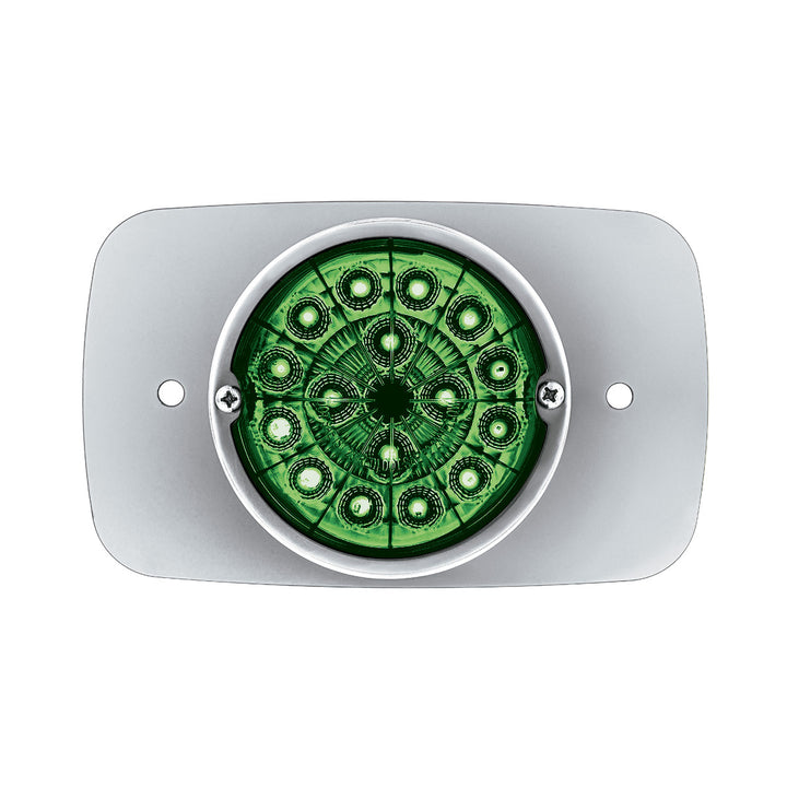 304 Stainless Steel Turn Signal Light Kit W/ 17 LED Double Fury Watermelon For 2008-2017 FL Cascadia - Amber &amp; Green LED