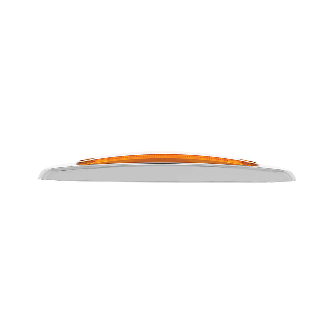16 LED Rectangular GloLight With Bezel (Clearance/Marker) - Amber LED/Amber Lens