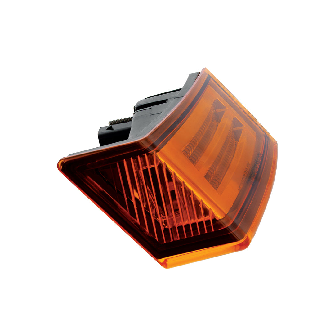 35 LED Sequential Turn Signal Light For 2018-2025 Freightliner Cascadia - Driver - Amber LED/Amber Lens