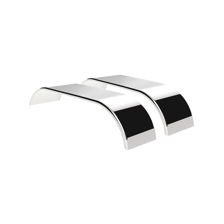 120" 430 Stainless Steel (16ga) Roll Formed Edge Smooth Full Fender 54" Spread - Stainless Steel Series (Pair)