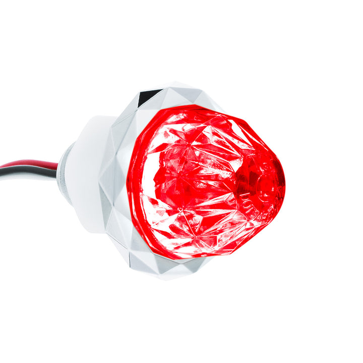 2 LED Dual Function Mini Crystal Watermelon Light (Clearance/Marker) - Red LED/Clear Lens