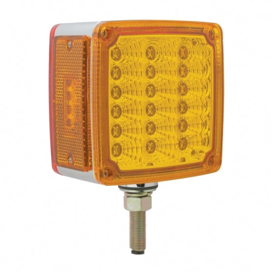 39 LED Reflector Double Face Turn Signal Light (Passenger) - Amber &amp; Red LED/Amber &amp; Red Lens