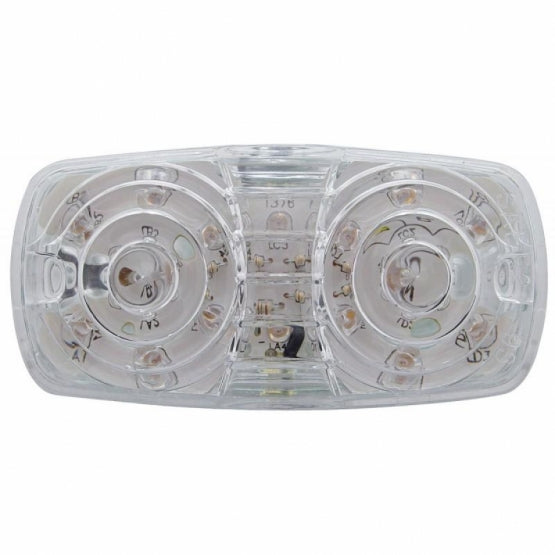 16 LED 4" x 2" Rectangular Light (Clearance/Marker) - Amber LED/Clear Lens