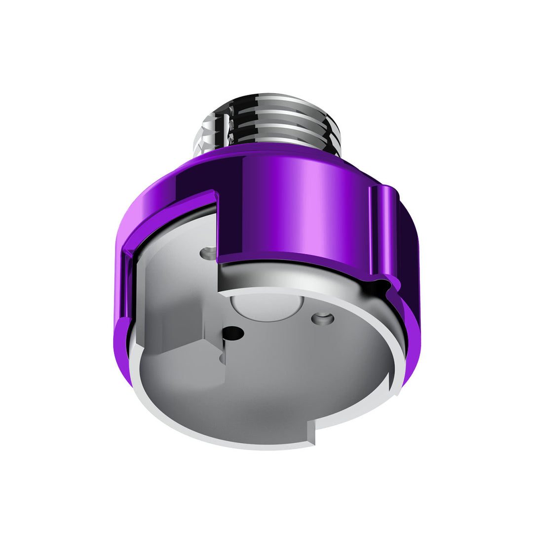 M30 x 3.5 Thread-On Gearshift Adapter W/LED Mount For Eaton - Fuller 13/15/18 Speed - Candy Purple