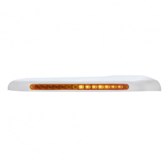 Sequential 14 Amber LED Front Fender Cover For Peterbilt 388 (2008-2015)&amp;389 (2008-2023) - Amber Lens - Passenger