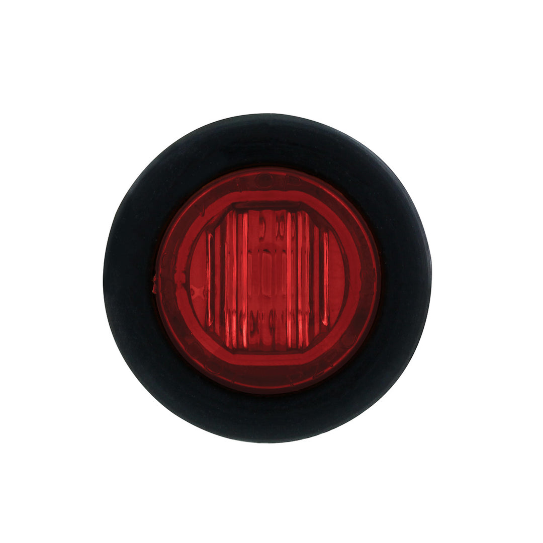 Single SMD LED 3/4" Mini Light (Clearance/Marker) With Rubber Grommet - Red LED/Red Lens