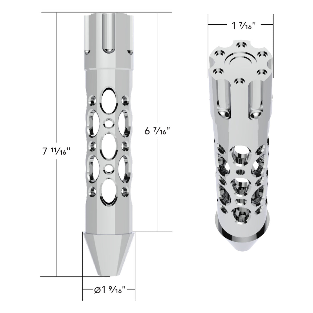 Austin Style Grip Handle With Beer Tap Adapter - Chrome