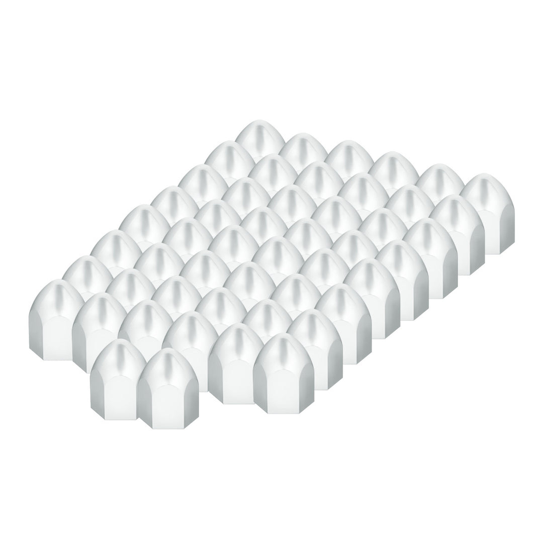 1" x 1 5/8" Chrome Plastic Bullet Nut Cover - Push-On (50-Pack)