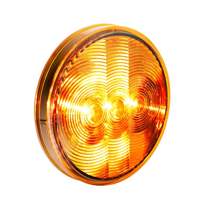 3 LED 4" Round Light(Turn Signal) - Amber LED/Amber Lens